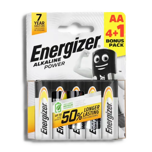 Energizer Alkaline Power AA Battery PK 5