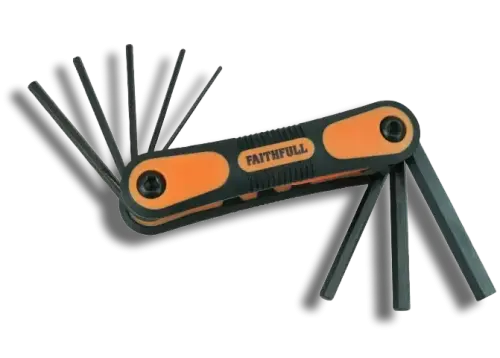 Faithfull FAIHKSF8M Folding Hexagon Key Set 8 Piece 1.5-8mm
