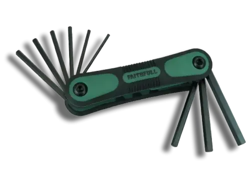 Faithfull FAIHKSF9AF Folding Hex Key Set 9 Piece 5/64-1/4in