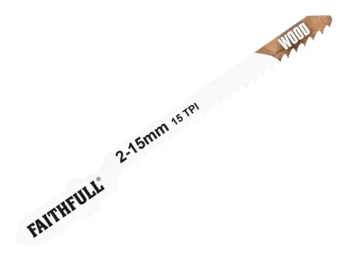 Faithfull FAIJBT119BO Wood Jigsaw Blades T119BO PK 5