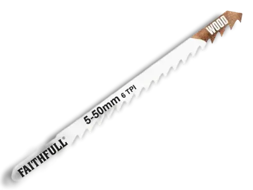 Faithfull FAIJBT244D Wood Jigsaw Blades T244D PK 5