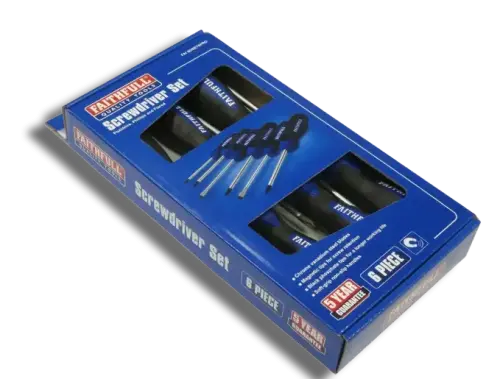Faithfull FAISDSET6PRO Boxed Soft Grip Screwdriver Set 6 Piece