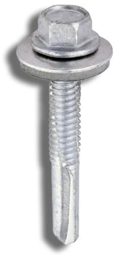 TIMCO Metal Const Heavy Section EPDM Washer Hex S/D Screw 5.5 x 38 PK100 (8110013) - EpicCentre Supply Ltd