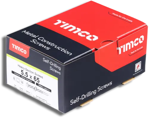 Timco Metal Construction Heavy Hex S/D Screw 5.5 x 65 PK100