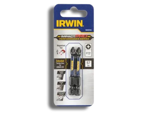 IRWIN IRWIW6061401 Impact Pro Performance Screwdriver Bit PZ2 57mm PK2