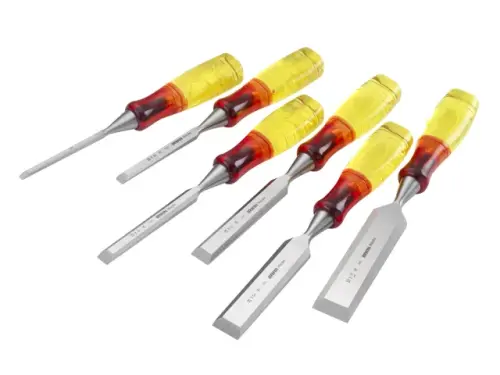 Irwin Marples Bevel Edge Chisel Splitproof Handle Set 6 Piece