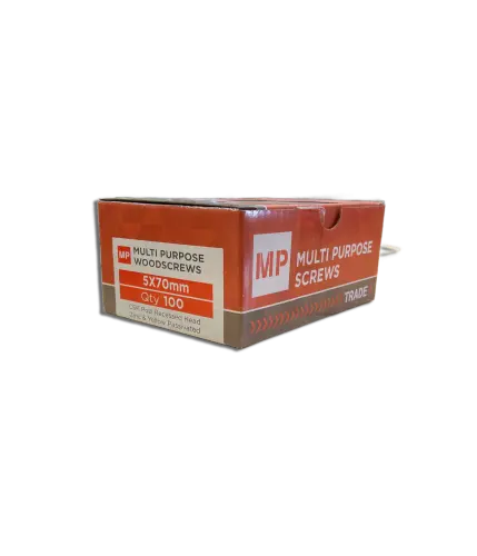 5mm x 70mm Box 100 Multi Purpose Screws ZYP
