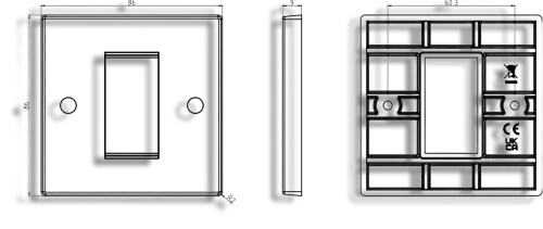 Knightsbridge Standard 1 Gang Modular Plate (5090003) - EpicCentre Supply Ltd