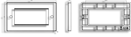 Knightsbridge Standard 4 Gang Modular Plate (5090005) - EpicCentre Supply Ltd
