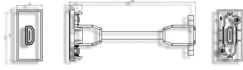Knightsbridge HDMI Outlet Module White 25 x 50mm (5070043) - EpicCentre Supply Ltd