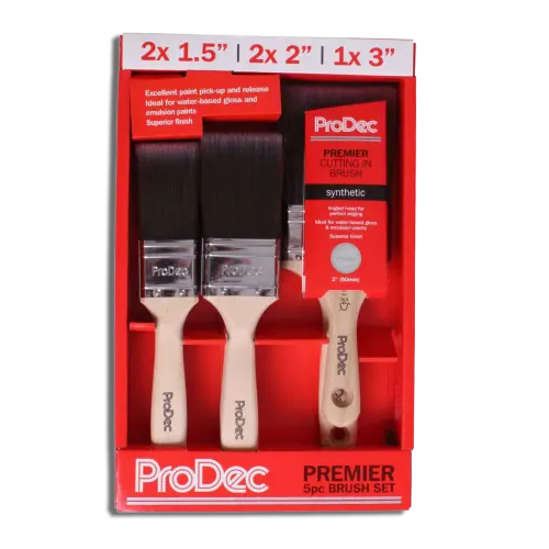 ProDec 6pc Set Premier Synthetic Paint Brush