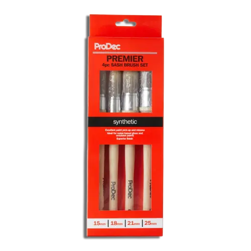 ProDec 4pc Synth Round Sash Paint Brush Set