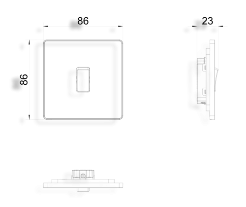 BG Evolve Matt Grey Single Light Switch 20a 16ax 2-way (5070057) - EpicCentre Supply Ltd