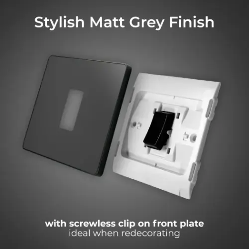 BG Evolve Matt Grey Single Light Switch 20a 16ax 2-way (5070057) - EpicCentre Supply Ltd