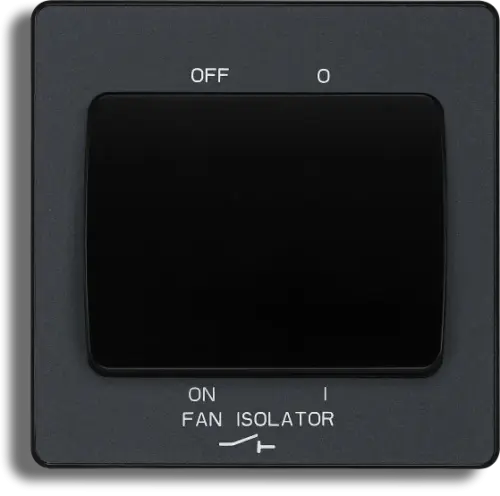 BG Evolve 10A Matt Grey Fan Isolator Switch Triple Pole