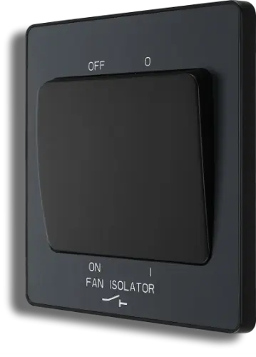 BG Evolve 10A Matt Grey Fan Isolator Switch Triple Pole (5070058) - EpicCentre Supply Ltd