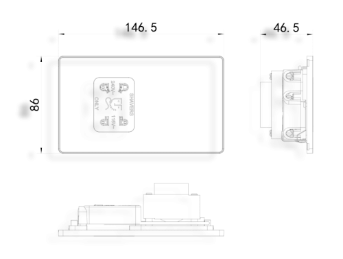 BG Evolve Matt Grey Dual Voltage Shaver Socket (5070047) - EpicCentre Supply Ltd