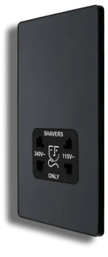 BG Evolve Matt Grey Dual Voltage Shaver Socket (5070047) - EpicCentre Supply Ltd