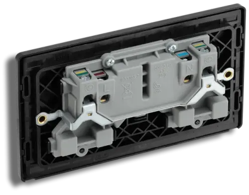 BG Evolve 13A Matt Grey Power Socket Double Switched (5070044) - EpicCentre Supply Ltd