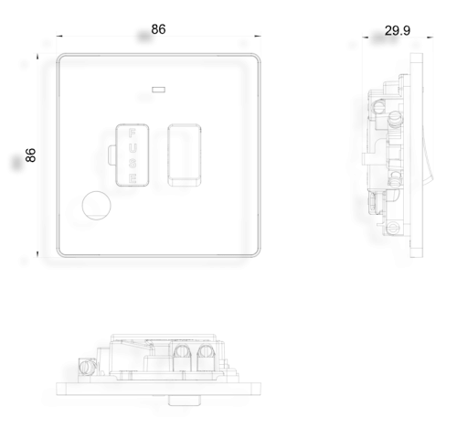 BG Evolve 13A Matt Grey Switched Fused Connection Unit (5070049) - EpicCentre Supply Ltd