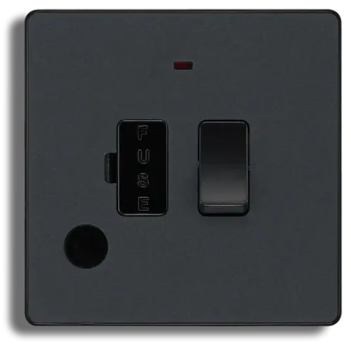 BG Evolve 13A Matt Grey Switched Fused Connection Unit