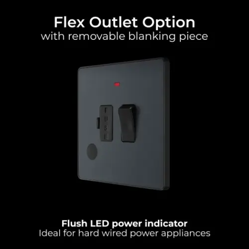 BG Evolve 13A Matt Grey Switched Fused Connection Unit (5070049) - EpicCentre Supply Ltd