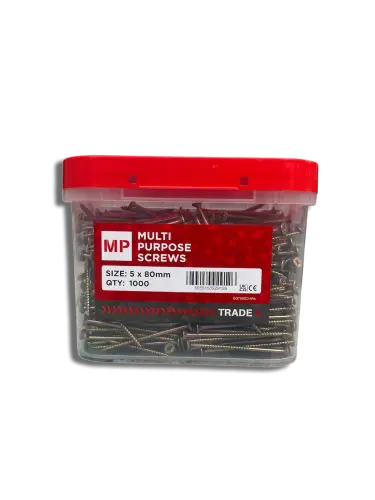 5 x 80mm Tub 1000 Multi Purpose Screws