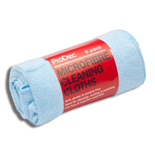 ProDec Microfibre Cleaning Cloths 40cm x 40cm Pack of 6