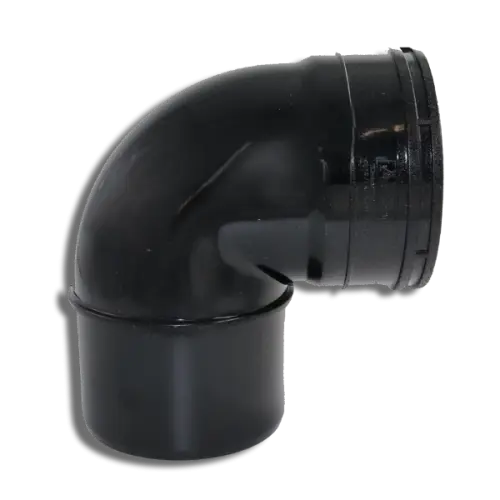 Pushfit Soil Single Socket Tight Bend 90' Black 110mm