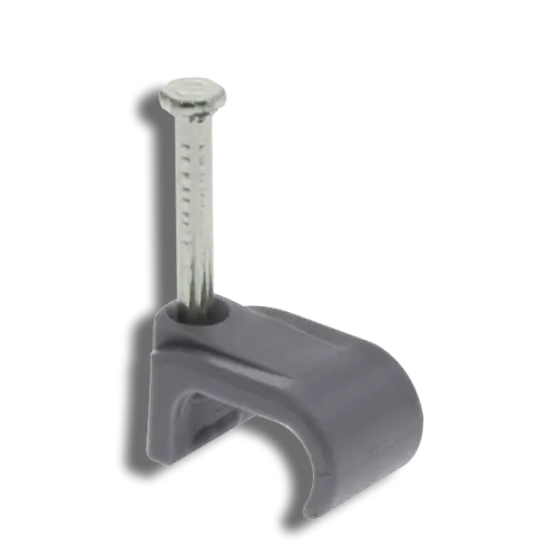 Flat Grey Cable Clips Twin & Earth Box of 100