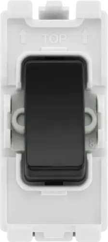 BG Evolve Grid Black 20Amp 20AX 2 Way 1 Pole Switch Module