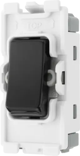 BG Evolve Grid Black 20Amp 20AX 2 Way 1 Pole Switch Module (5070054) - EpicCentre Supply Ltd