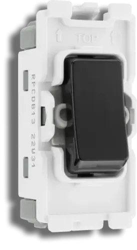 BG Evolve Grid Black 20Amp20AX Intermediate 1 Pole Switch Module (5070055) - EpicCentre Supply Ltd