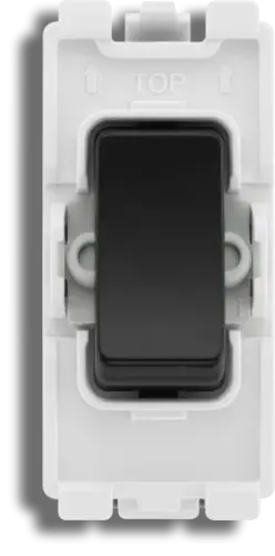 BG Evolve Grid Black 20Amp20AX Intermediate 1 Pole Switch Module