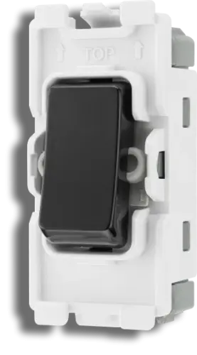 BG Evolve Grid Black 20Amp20AX Intermediate 1 Pole Switch Module (5070055) - EpicCentre Supply Ltd