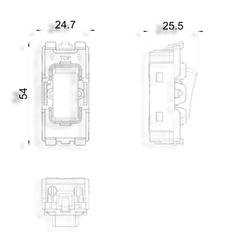 BG Evolve Grid Black 20Amp20AX Intermediate 1 Pole Switch Module (5070055) - EpicCentre Supply Ltd