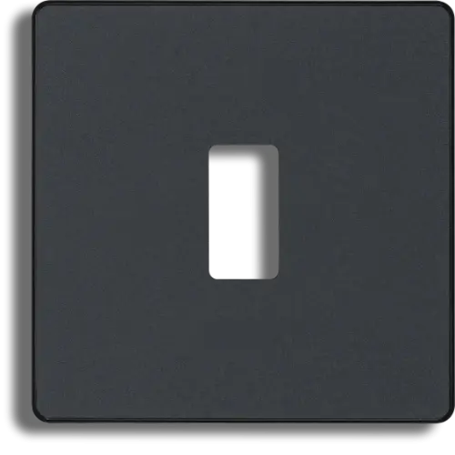 BG Evolve Matt Grey Grid Front Plate 1 Gang