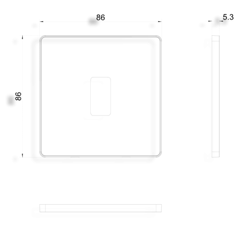 BG Evolve Matt Grey Grid Front Plate 1 Gang (5070048) - EpicCentre Supply Ltd