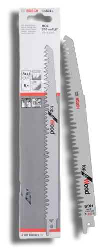 Bosch S1531L Sabre Saw Blade For Wood/PVC PK5