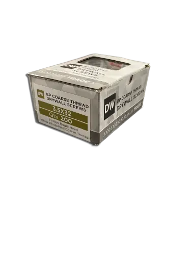 3.5 x 32 PK 200 DW Coarse Thread Drywall Screws BLK