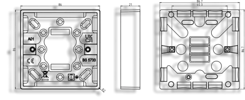 Pattress Box 1 Gang 16mm (5180001) - EpicCentre Supply Ltd