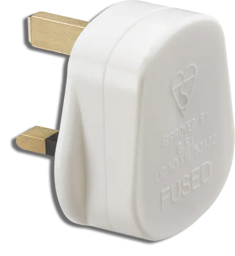 Knightsbridge 13A Plug Top with 13A Fuse White
