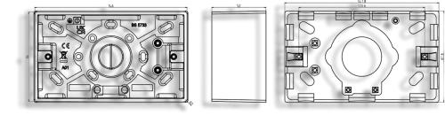 Knightsbridge Pattress Box 2 Gang 47mm (5180006) - EpicCentre Supply Ltd