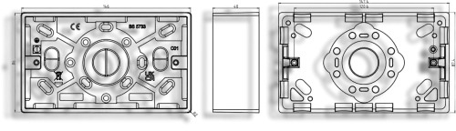 Knightsbridge Pattress Box 2 Gang 35mm (5180005) - EpicCentre Supply Ltd