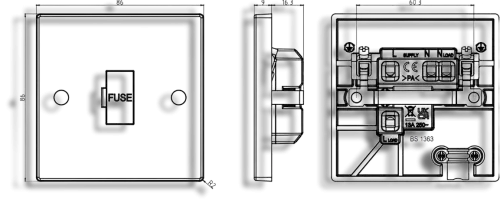 Knightsbridge Screwless 13A Gang Switched Fused Spur Unit (5090015) - EpicCentre Supply Ltd