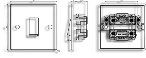 Knightsbridge 45A 1G DP Switch (5090010) - EpicCentre Supply Ltd