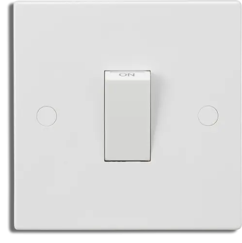 Knightsbridge 45A 1G DP Switch White Rocker