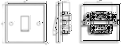 Knightsbridge 45A 1G DP Switch White Rocker (5090011) - EpicCentre Supply Ltd