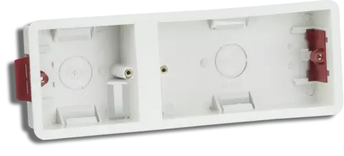Knightsbridge Metal Socket Dual Box 2 Gang 35mm