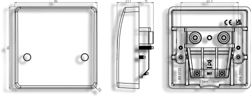 Knightsbridge 45A Cooker Connection Unit (5090012) - EpicCentre Supply Ltd